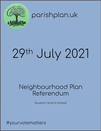  - 29 July 2021 Neighbourhood Plan Referendum