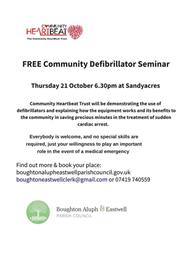 POSTPONED - FREE defibrillator training (October)